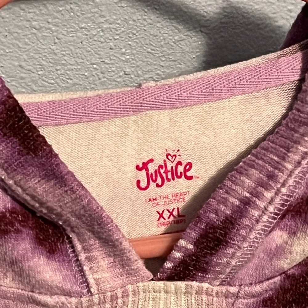 Tie-Dye Hacci Hoodie lilac snow dye effect size XXL 16P/18P